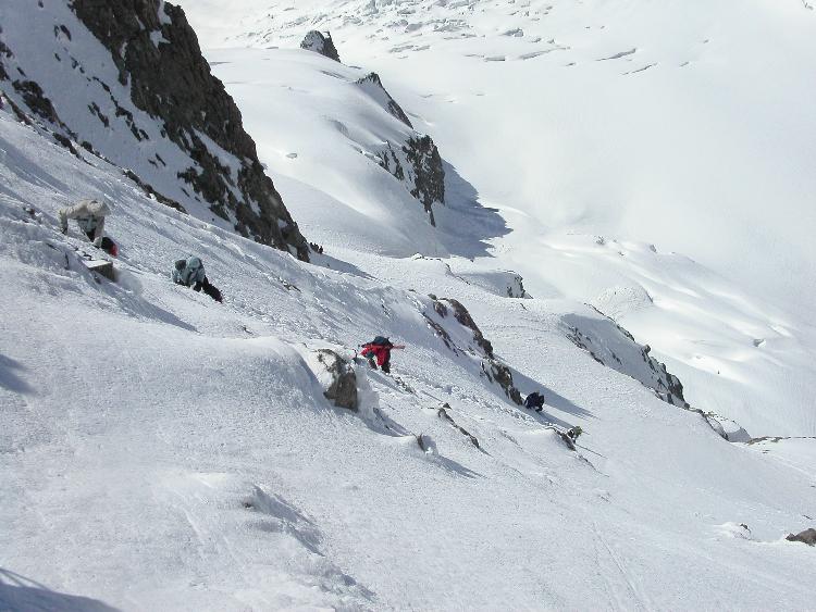 Mont Dolent - laskumine